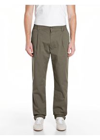 Chinohose Replay "ADHANN", Herren, Gr. 34, L&auml;nge 30, tundra gr&uuml;n, Web, Obermaterial: 97% Baumwolle, 3% Elasthan, normal, Hosen Chinohose, im Tapered Fit