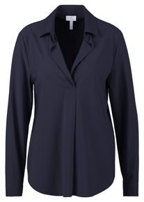 Schlupfbluse Sportalm KITZB&Uuml;HEL, Damen, Gr. 36, dunkelblau, Web, Obermaterial: 73% Polyamid, 27% Elasthan, clean, unifarben, regular fit h&uuml;ftlang, V-Ausschnitt, eingesetzt Manschette, Blusen Schlupfbluse, mit Reverskragen