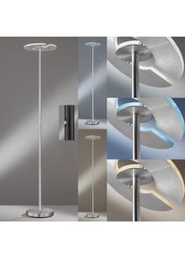 Fischer und Honsel FISCHER & HONSEL LED Deckenfluter "Dent", grau (nickelfarben), 1, &Oslash; 35cm H: 180cm, 1 Stk., Leuchten, LED Deckenfluter