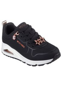 Sneaker Skechers "UNO GEN1-TRENDY JEWELS", M&auml;dchen, Gr. 37, schwarz, ros&eacute;goldfarben, Lederimitat, Schuhe Sneaker, Plateausneaker, Gr&ouml;&szlig;enschablone zum Download
