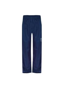 Regenhose Trollkids "KIDS TROLLTUNGA PANTS", Kinder, Gr. 164, N-Gr, blau (navy), Web, Obermaterial: 100% Polyamid, unifarben, Basic lang, Hosen Regenhose, wasserdichtes Material, mit Mesh-Tasche innen, mit Druckknopf