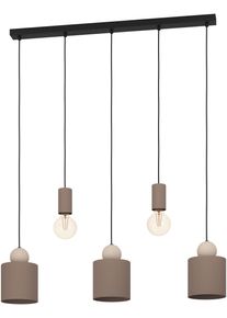 EGLO H&auml;ngeleuchte "GAZZOLA", braun (braun, sand), H: 110cm, 1 Stk., Leuchten, H&auml;ngeleuchte in Braun und sand aus Stahl - exkl. E27 - 40W, H&auml;ngeleuchte