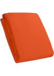 Spannbettlaken Kum "Mikrofaser-Fleece Spannbetttuch", orange (terra), L:200cm, Microfaser-Fleece, Obermaterial: 100% Polyester, Bettlaken, Spannbettlaken, bis ca. 25 cm Matratzenh&ouml;he, weich & kuschelig