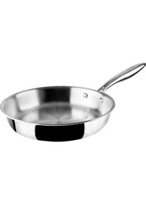 Ibili Bratpfanne Triply Natural 28 cm Vielseitig verwendbare Pfanne mit Dreifachbeschichtung. PTFE-Free, Pfanne + Kochtopf, Silber