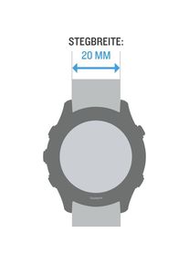 Garmin Schnellwechsel-Armband (20 mm, Leder), Uhrenarmband, Blau