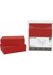 Buntbox, Geschenkverpackung, 71-17 - Kartonage Set 2-teilig, Gr&ouml;sse L, Rubin (1x)