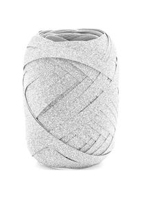 partydeco, Geschenkverpackung, Plastic ribbon, silver, 5mm/10m (1 pkt / 1 pc.) (1x)