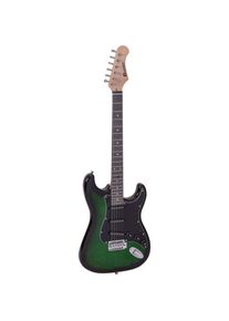 Dimavery ST-203 E-Gitarre, greenburst (E-Gitarre), Gitarre, Gr&uuml;n