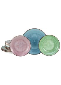 Creatable , Mehrfarbig , Keramik , Kreise , Kochen & Essen, Geschirr, Geschirrsets, Tafelservices