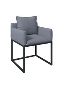 Beldano , Grau , Metall, Textil , 58x85x55 cm , ISO 9001, Bsci, FSC 100% , wetterbest&auml;ndig, lichtecht , Gartenm&ouml;bel, Gartensessel, Gartenst&uuml;hle