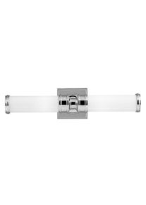 Elstead Lighting , Chromfarben , Metall, Glas , 12.7x12.7x50.2 cm , Gr&uuml;ner Punkt, RoHS , LED-Leuchtmittel austauschbar , Beleuchtung, Innenleuchten, Badezimmerlampen, Badezimmer-Wandleuchten