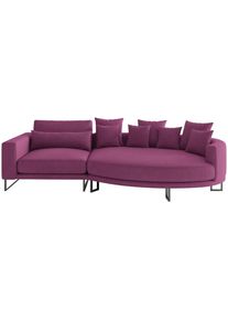 Livetastic , Magenta , Textil , F&uuml;llung: Daunen, Silikon,Silikon , 283x150 cm , Made in EU , R&uuml;cken echt , Wohnzimmer, Sofas & Couches, Sofas, Big Sofas
