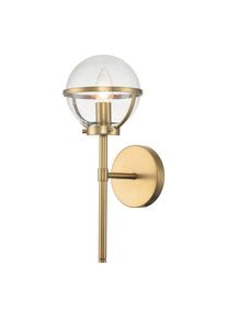 Elstead Lighting , Messingfarben , Metall, Glas , 15.6x40.3x19 cm , Gr&uuml;ner Punkt, RoHS , Beleuchtung, Innenleuchten, Badezimmerlampen, Badezimmer-Wandleuchten