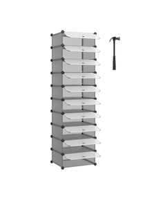 M&Ouml;BELIX M&ouml;belix , Grau , Metall, Kunststoff , 10 F&auml;cher , 43x173x31 cm , Typenauswahl, stehend ,