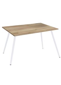 Mid.you , Wei&szlig;, Honigeiche , Metall, Holzwerkstoff , rechteckig , 50x70x138 cm , B&uuml;rom&ouml;bel, Schreibtische, Schreibtische