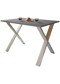 Mid.you , Anthrazit, Silberfarben , 80x76x160 cm , B&uuml;rom&ouml;bel, Schreibtische, Schreibtische