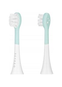 Seysso, Zahnb&uuml;rstenkopf, Końc&oacute;wka Kids Dinosaur biało-zielone 2 szt. (2x)