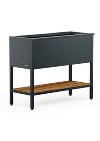 Herstera Pflanzkasten mit Licht - 100x40x80cm - anthrazit - Stahl / Holz