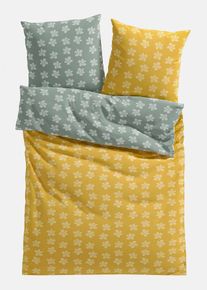 bonprix Lenjerie de pat reversibilă din material cu bumbac, verde, 1x 80/80 cm, 1x 135/200 cm