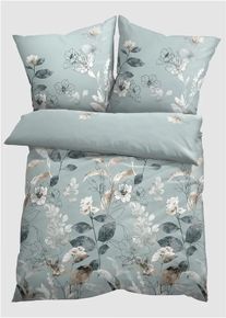 bonprix Lenjerie de pat din linou, albastru, 1x 80/80 cm, 1x 135/200 cm