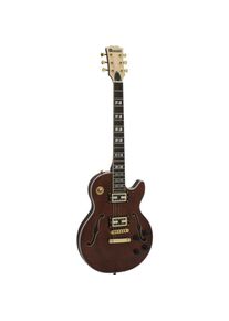 Dimavery LP-600 E-Gitarre, braun (E-Gitarre), Gitarre, Braun