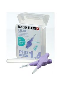Tandex, Handzahnb&uuml;rste, (6 szt.) szczoteczek Flexi X-fine trapered Liliowy (fioletowy) (Extra weich, 6x)