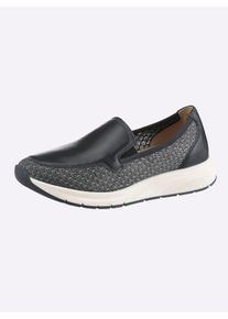 Damen Slipper mit Schrittd&auml;mpfung, von Caprice in marine ,Gr&ouml;&szlig;e 37, Witt, 60% Textil, 40% Glattleder