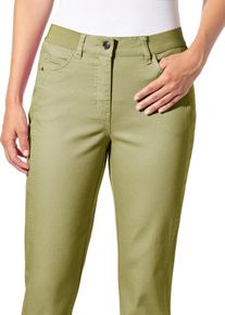 Damen 7/8-Hose in 5-Pocket-Form in schilf ,Gr&ouml;&szlig;e 40, WITT, 96% Baumwolle, 4% Elasthan