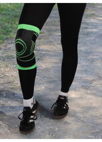 Dames Kniebandage in zwart ,maat S/M, WITT, 80% Polyester, 15% Polyamide, 5% Elastan