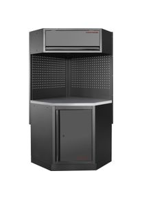 Kraftwerk, Werkstattschrank, MOBILIO BLK Eckelement Lochwand Edelstahl (89.40 cm, 200 cm)