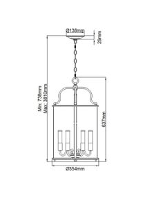 Elstead Lighting, Pendelleuchte, Gentry H&auml;ngeleuchte E14 6-fach Poliertes Messing (E14)