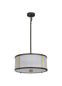 Elstead Lighting, Pendelleuchte, Corona H&auml;ngeleuchte E27 3-fach Museumsbronze dunkelbraun lackiert, altmessing (E27)