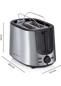 Alpina Toaster 230V SS 1000W, Toaster, Schwarz, Silber
