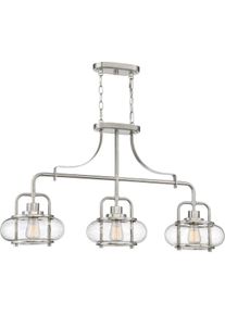 Elstead Lighting, Pendelleuchte, Trilogy H&auml;ngeleuchte E27 3-fach Nickel geb&uuml;rstet (E27)