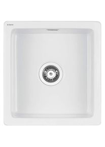 NO NAME, Sp&uuml;lbecken, Keramiksp&uuml;le mit 1 Becken (Unterbausp&uuml;le, 43 cm, 43 cm)