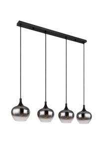 Globo, Pendelleuchte, H&auml;ngeleuchte Maxy schwarz matt 4xE27 (E27)