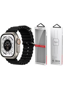 Yesido WB21 APPLE WATCH SILICONE STRAP 38/40/41 BLACK (Silikon), Uhrenarmband, Schwarz