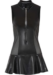 bonprix Női Ruha Wetlook anyagb&oacute;l, fekete, 56/58