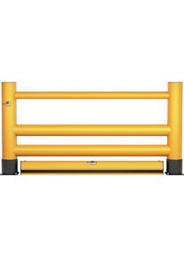 Handlauf, Doppelplanke, 1 Querstange, Bodenbarriere, L&auml;nge 2 m Ampere Rack Mammut