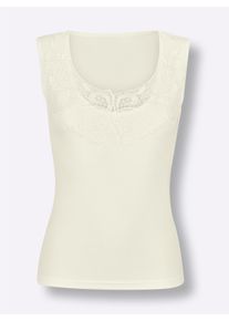 w&auml;schepur Dames Blazershirt in champagne ,maat 38, Witt, 50% Katoen, 50% Modal