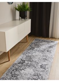 benuta Basic L&oslash;per George Antraciet 80x240 cm0000 Antrasitt Vintage