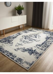 benuta Basic Teppe Sia Cr&egrave;me/Blauw 200x300 cm0000 Krem/Bl&aring; Vintage