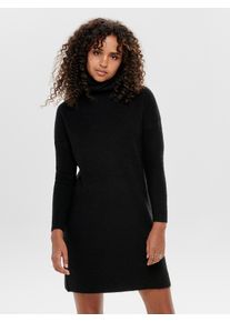 Strickkleid Only "ONLJANA L/S COWLNCK DRESS", Damen, Gr. XL, N-Gr, schwarz, Rippstrick, Obermaterial: 62% Polyacryl, 15% Nylon, 13% Polyester, 7% Wolle, 3% Elasthan, unifarben, loose fit ca. Mitte Oberschenkel, Kleider Strickkleid