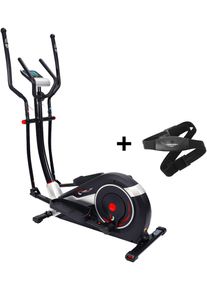 Crosstrainer-Ergometer Christopeit Sport "AX 8000 inkl. Pulsgurt", rot (schwarz, rot, silberfarben), CrosstrainerB:60cm H:163cm L:120cm, Crosstrainer-Ergometer, 150 kg max. Benutzergewicht, 24 Widerstandsstufen, B:60cm H:163cm L:120cm