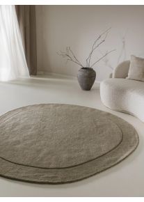 benuta pure Villamatto Shape Vaaleanvihre&auml; &oslash; 200 cm Vaaleanvihre&auml; Yksiv&auml;rinen