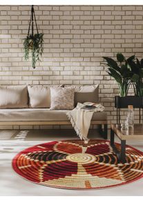 benuta nest Sis&auml;- ja ulkopy&ouml;re&auml; matto Kenya Moniv&auml;rinen &oslash; 160 cm Moniv&auml;rinen Rakennemix