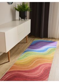 benuta Basic Juoksija George Moniv&auml;rinen/violetti 80x240 cm Moniv&auml;rinen/violetti Abstrakti