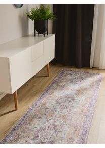 benuta Basic Juoksija George Moniv&auml;rinen/violetti 80x250 cm Moniv&auml;rinen/violetti Vintage