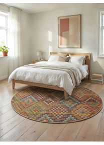 benuta nest Matto Casa Moniv&auml;rinen &oslash; 120 cm Moniv&auml;rinen Geometrinen