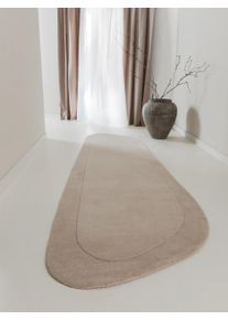 benuta pure Villamatto Shape Kerma 80x250 cm Kerma Yksiv&auml;rinen